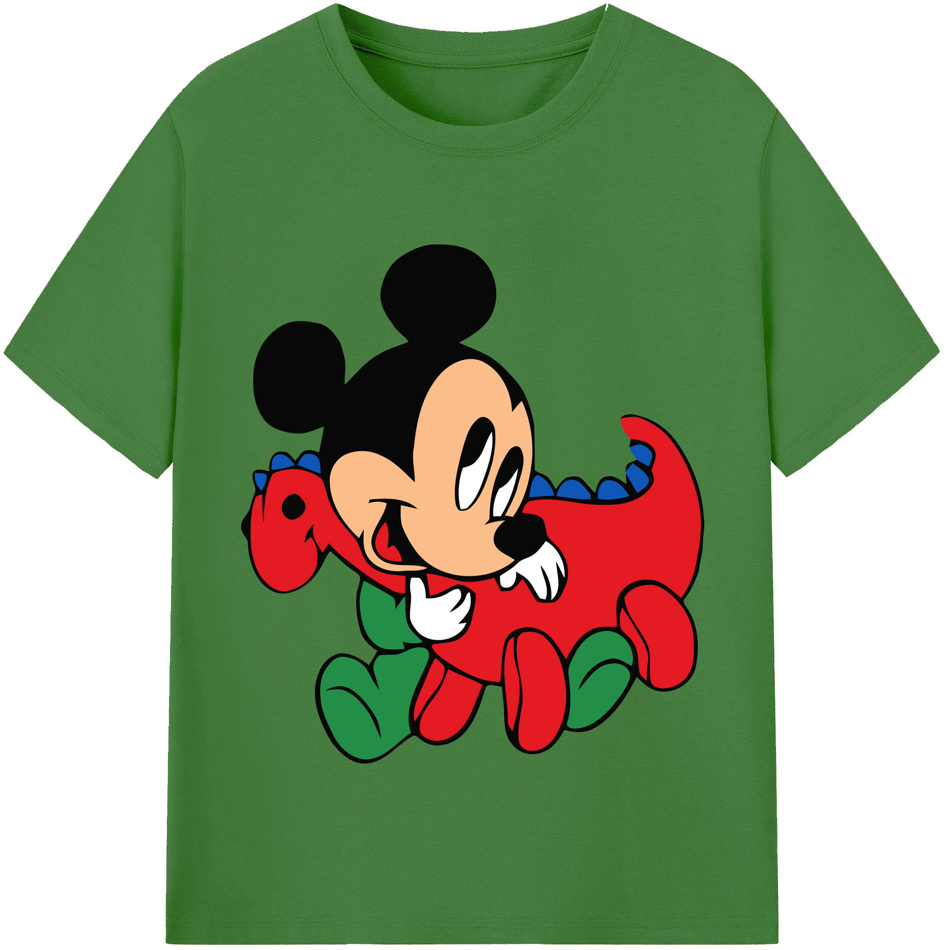 （画像用） ミッキーマウス Mickey Mouse レディースカジュアルプリントTシャツ（綿100％）